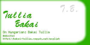 tullia bakai business card